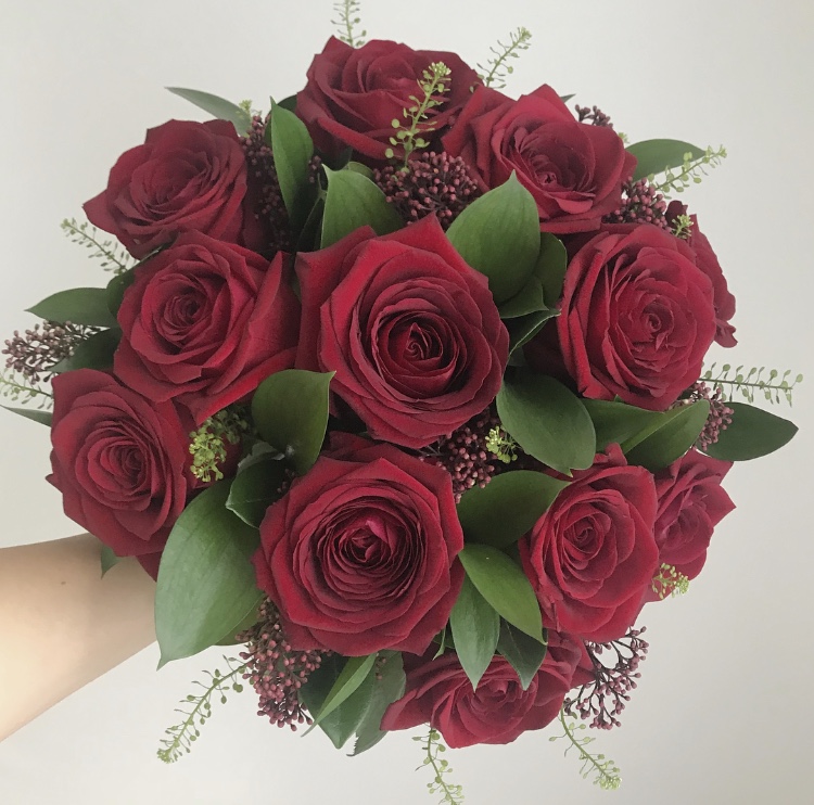 Valentine's Day Dozen Red Roses Bouquet